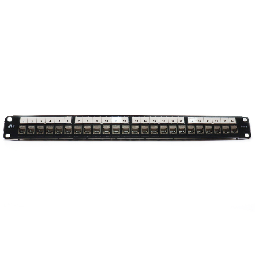 Cat 5e.1U 24-Ports Shielded RJ45 Patch Panel